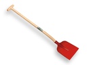 Concrete shovel ATLAS 1/2 0 red, extra hardened, with ATLAS shovel handle 100 cm bent