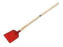 Pelle à béton ATLAS 1/2 0 rouge, extra trempé, avec manche de pelle ATLAS 130 cm courbé, FSC 100%