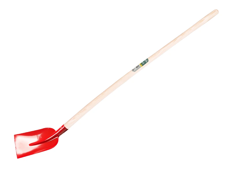 Pelle à béton ATLAS 1/2 0 rouge, extra trempé, avec manche de pelle 130 cm courbé