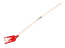 Pelle à béton ATLAS 1/2 0 rouge, extra trempé, avec manche de pelle 130 cm courbé
