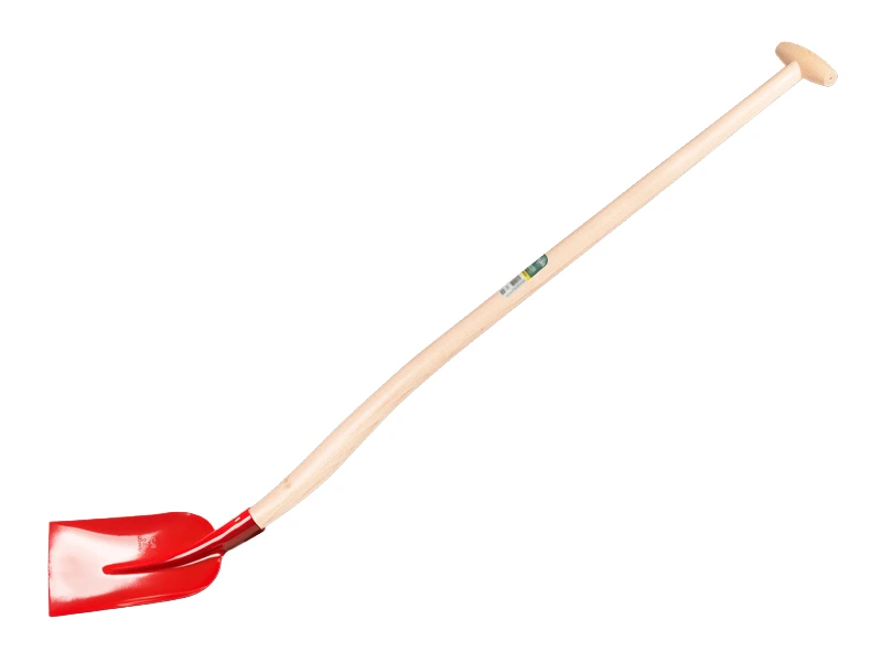 [780970] Betonschaufel ATLAS 1/2 0 rot, extra gehärtet, mit ATLAS Schwanenhals-Schaufelstiel 110 cm extra doppelt gebogen