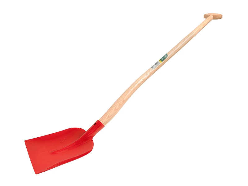 [780971] Pelle à béton ATLAS 1/2 0 rouge, extra trempé, avec manche de pelle à col de cygne ATLAS 110 cm doublement courbé