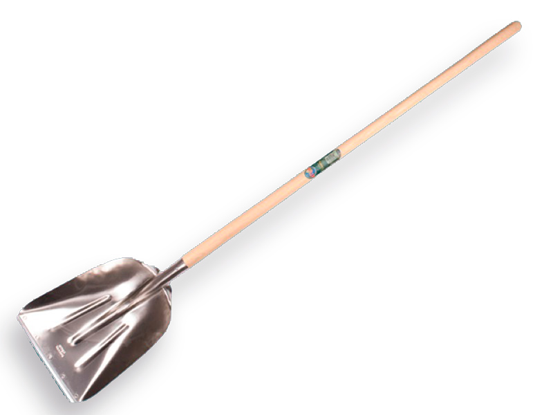 [790130] Grain shovel OFFNER aluminium with wear strip and ATLAS shovel handle 130 cm, FSC 100%