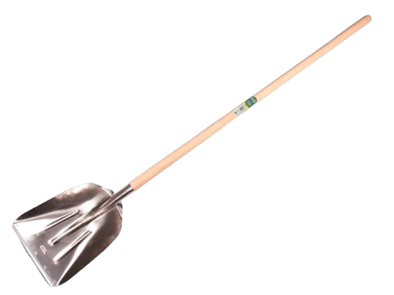 Grain shovel OFFNER aluminium with wear strip and ATLAS shovel handle 130 cm, FSC 100%