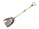 Getreideschaufel OFFNER Aluminium mit Stahlkante und ATLAS Metall-D-Griff 95 cm gebogen, FSC 100%