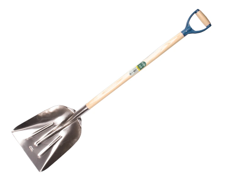 [790170] Getreideschaufel OFFNER Aluminium ohne Stahlkante und ATLAS Kunststoff-D-Griff 95 cm gebogen, FSC 100%