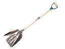 Getreideschaufel OFFNER Aluminium ohne Stahlkante und ATLAS Kunststoff-D-Griff 95 cm gebogen, FSC 100%