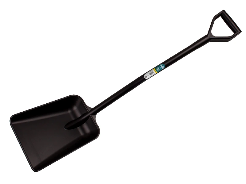 Ballast shovel ATLAS black PP with fiberglass 112 cm, 27 x 34 cm, with D-handle, HACCP