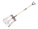 Ballast shovel OFFNER aluminium with wear strip, 27 x 35 cm, ATLAS plastic D-handle 95 cm bent