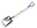 Ballast shovel ATLAS aluminium with wear strip, 28 x 33 cm, with metal D-handle 95 cm