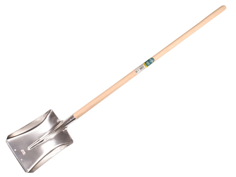 [797020] Ballast shovel OFFNER aluminium with wear strip, 27 x 35 cm, ATLAS shovel handle 130 cm bent, FSC 100%