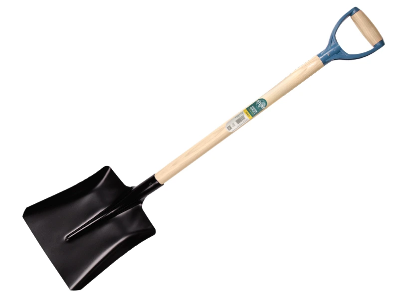 [797495] Pelle à ballast IDEAL acier, 27 x 34 cm, avec poignée en D en plastique ATLAS 95 cm courbé, FSC 100%