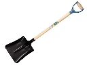Ballastschaufel IDEAL Stahl, 27 x 34 cm, mit ATLAS Kunststoff-D-Griff 95 cm gebogen, FSC 100%
