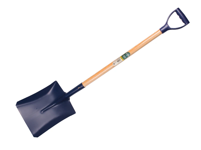 Ballast shovel OFFNER steel, 28 x 34 cm, with ATLAS plastic D-handle 95 cm