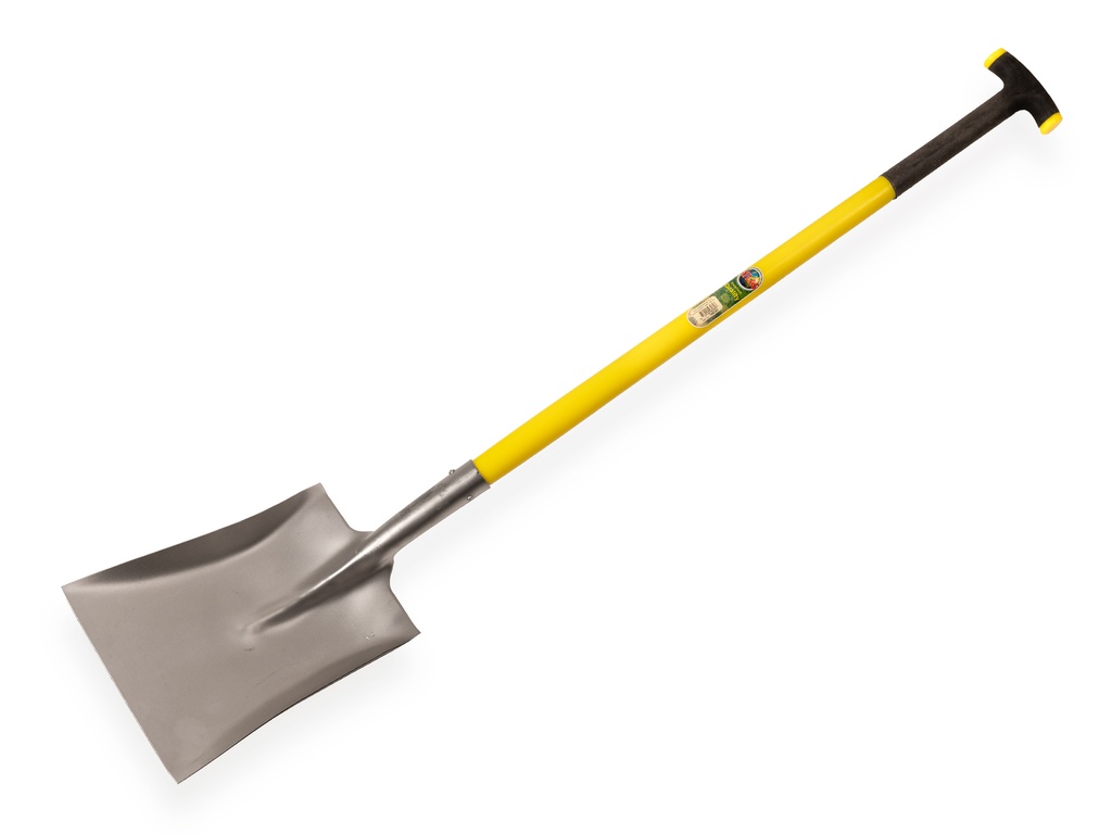 Ballast shovel stainless steel without wear strip, 25 x 32 cm, with ATLAS plastic shovel handle 100 cm