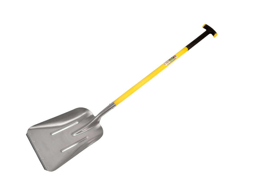 [798062] Atlas Swedish model grain shovel, aluminium with wear strip and fiberglass T-handle 100 cm