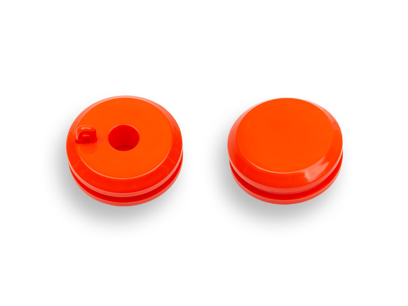 Bouton orange pour mât de drapeau