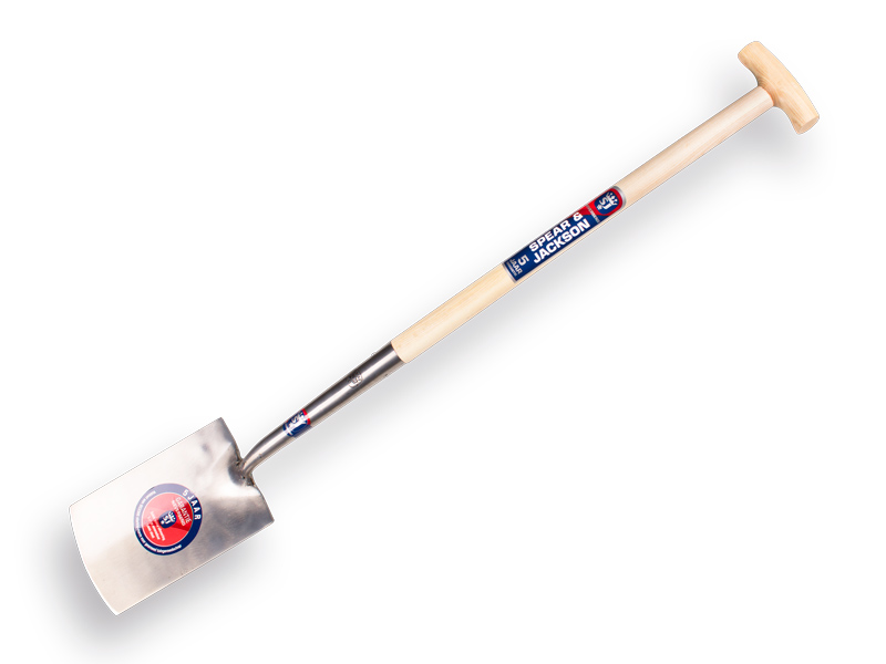 Spade SPEAR & JACKSON 1042 AV polished, wide model with ash wood T-handle 78 cm