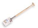 Spade IDEAL 1001 no. 2 polished, with ash wood T-handle 85 cm, blade size 18 x 28 cm