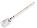Spade IDEAL 1001 No. 2 polished, with ash wood knob handle 110 cm, blade size 18 x 28 cm