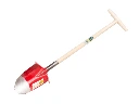 Round-point shovel SHW red, upper side 16.5 cm, with ATLAS handle 80 cm and wide grip