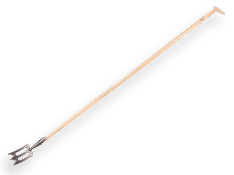 [810235] Fork spade hoe DE WIT forged 10 cm, with ash wood handle 170 cm and teardrop grip
