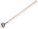 Gabelspaten-Hacke DE WIT geschmiedet 18 cm, mit Eschenholz-Stiel 170 cm und Tropfengriff