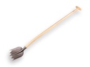 Pelle dentelée DE WIT forgée avec manche de bêche en T en bois de frêne 110 cm