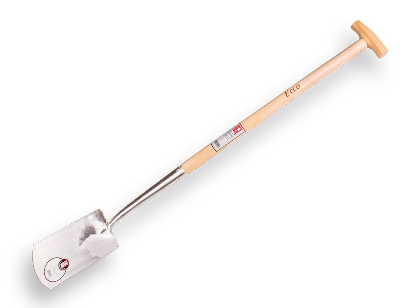 Spaten IDEAL Ecco 1106 poliert, mit ESCHENHOLZ T-Stiele 80 cm