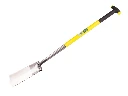 Cable spade ATLAS DIAMOND polished, with round treads and fiberglass T-handle 78 cm, total length 120 cm