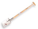 IDEAL-Spaten BRITTA 1501 Leichte Profipaten mit kleinerem Blatt. 17 x 35 cm. Poliert und Eschen T-Stiel 85 cm