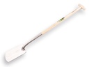 Gooseneck spade ATLAS DIAMOND polished, with HICKORY T-handle 80 cm