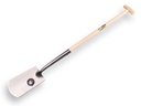Bêche à col de cygne ATLAS DIAMANT poli, avec manche de bêche en T ATLAS 80 cm et poignée en T, FSC 100%