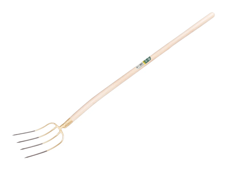 Mestvork OFFNER 4 tands brons met dul en ATLAS batsesteel 130 cm, FSC 100%