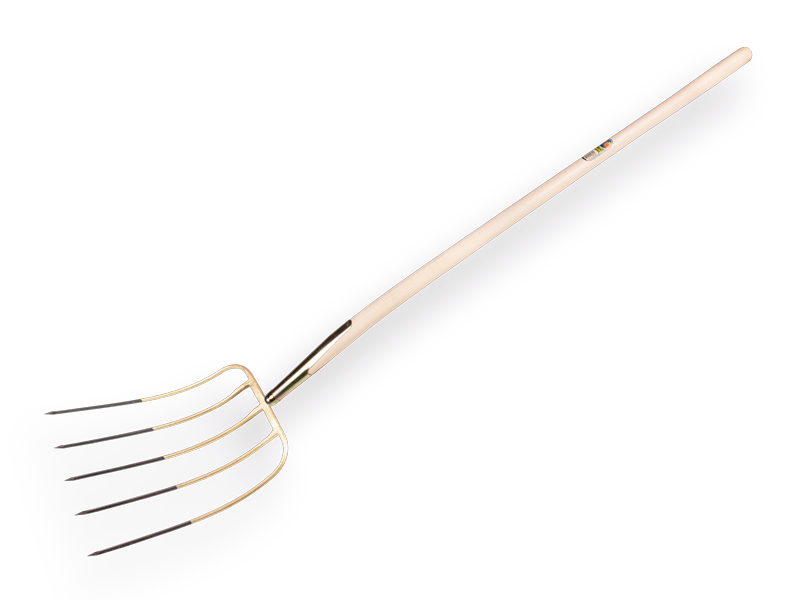 [811158] Laubgabel OFFNER 5-zinkig mit Stift und ATLAS Gabelstiel 130 cm, FSC 100%
