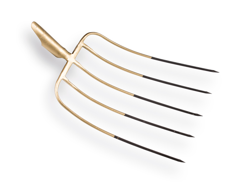 Mistgabel OFFNER 5 Zinken mit Doppelfeder-Tülle, 45 cm lang, ohne Stiel