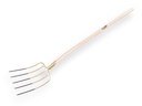 Fourche à feuilles OFFNER 5 dents avec douille de manche, 45 cm de long, avec manche de pelle ATLAS 130 cm