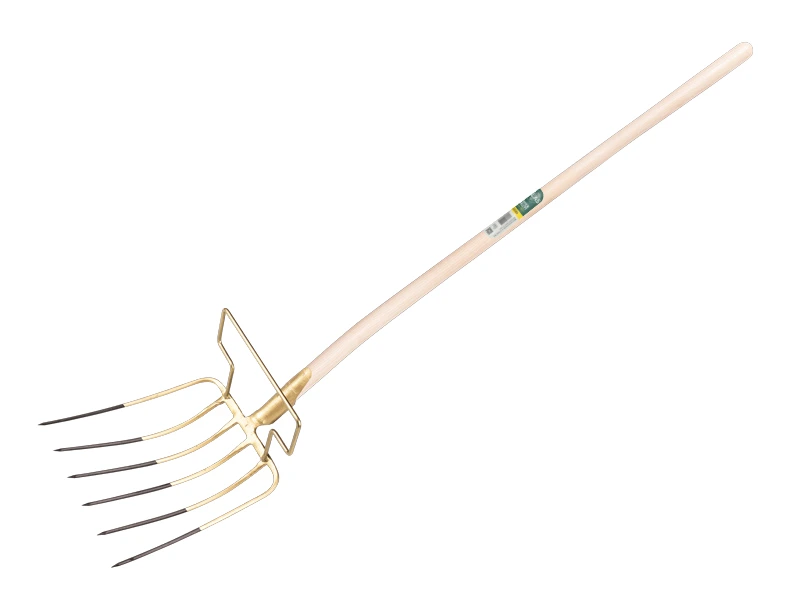 [811166] Laubgabel OFFNER 6-zinkig mit Bügel und ATLAS Schaufelstiel 130 cm, FSC 100%