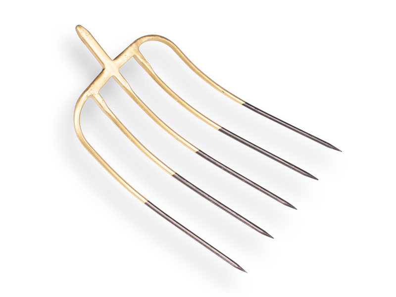 Mistgabel OFFNER 5 Zinken Bronze mit Stift, ohne Stiel