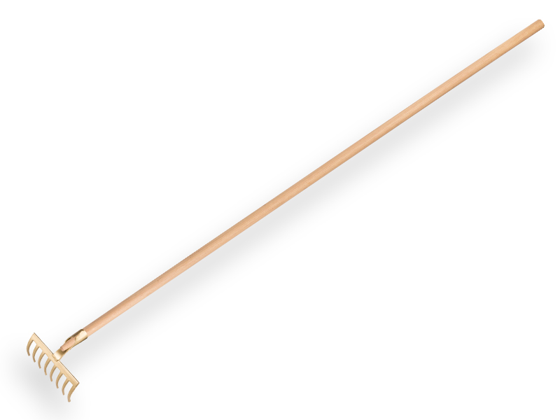[817228] Gartenrechen OFFNER 8 gebogene Zinken, mit offener Tülle und ATLAS-Stiel 160 x 2,8 cm