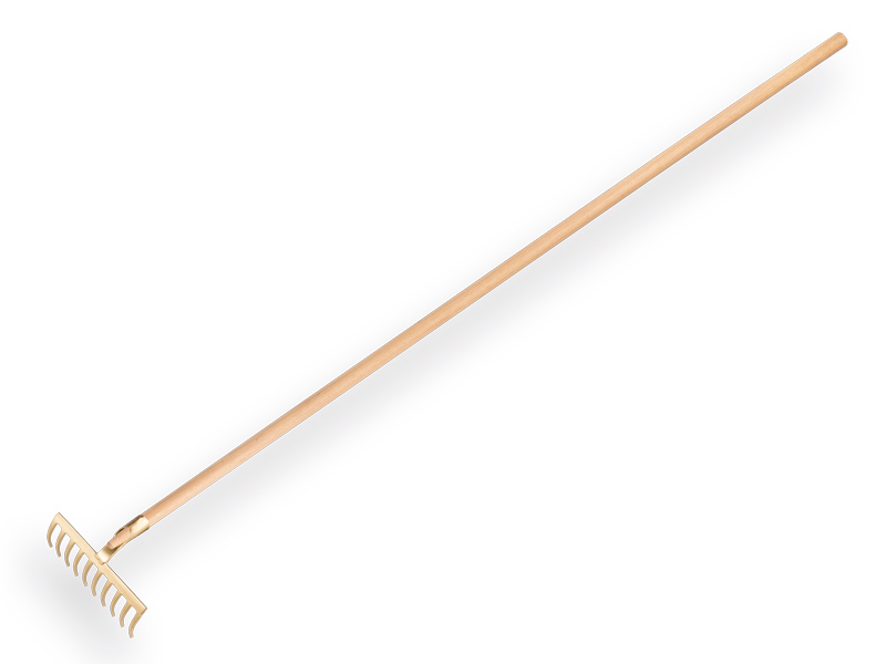 [817230] Garden rake OFFNER 10 bent tines, with open socket and ATLAS handle 160 x 2.8 cm