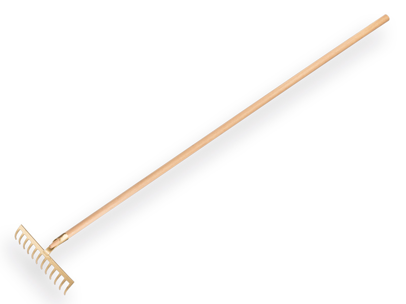 Gartenrechen OFFNER 12 gebogene Zinken, mit offener Tülle und ATLAS-Stiel 160 x 2,8 cm