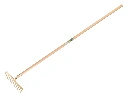 Garden rake OFFNER 12 bent tines, with open socket and ATLAS handle 160 x 2.8 cm