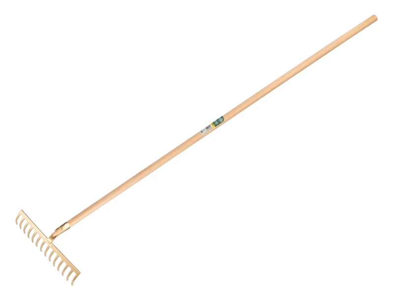 Garden rake OFFNER 14 bent tines, with open socket and ATLAS handle 160 x 2.8 cm