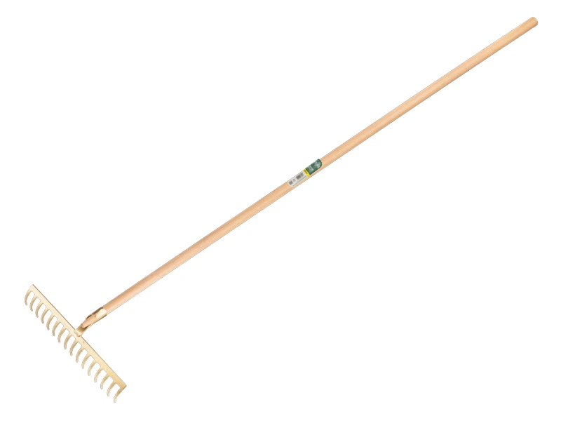 Gartenrechen OFFNER 16 gebogene Zinken, mit offener Tülle und ATLAS-Stiel 160 x 2,8 cm