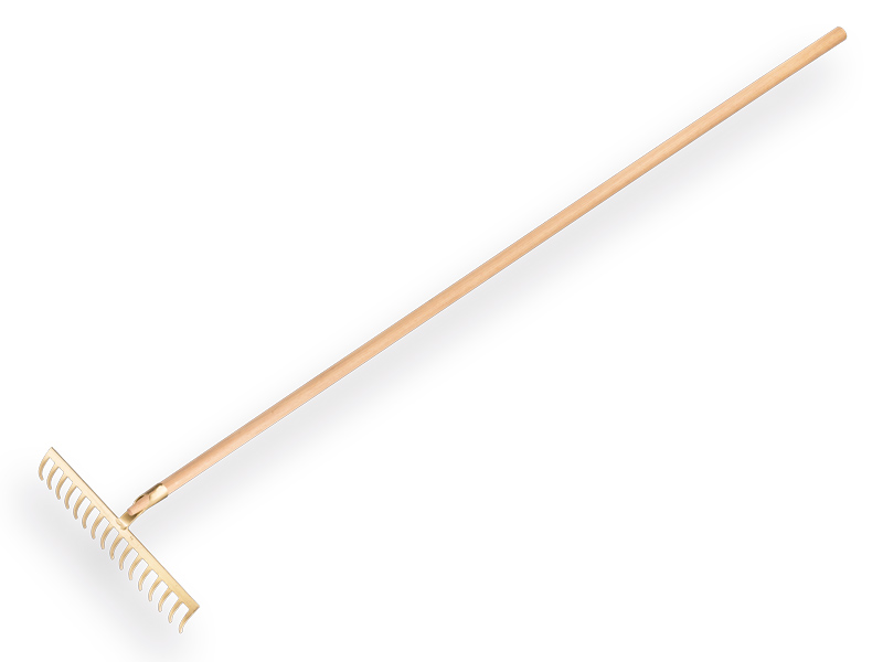 [817236] Râteau de jardin OFFNER 16 dents courbées, avec douille ouverte et manche ATLAS 160 x 2,8 cm