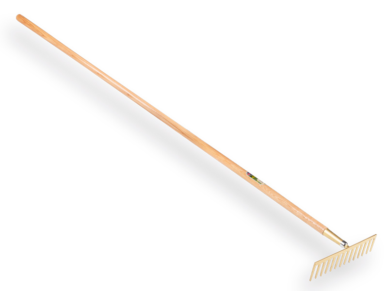 Garden rake OFFNER 14 straight tines, with ATLAS handle 170 x 2.8 cm