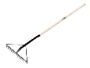 Houe à goudron ATLAS renforcée noire, 16 dents avec douille 60 cm et manche en bois de frêne 130 cm (remplacement pour 818260)