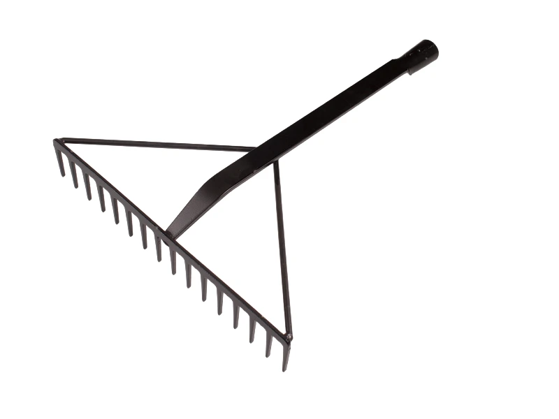 [818218] Râteau à asphalte ATLAS renforcé noir, 16 dents avec douille 60 cm, sans manche