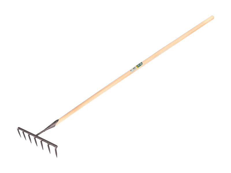[819100] Seed rake DE WIT forged with 7 round tines and ATLAS handle 160 x 3.2 cm